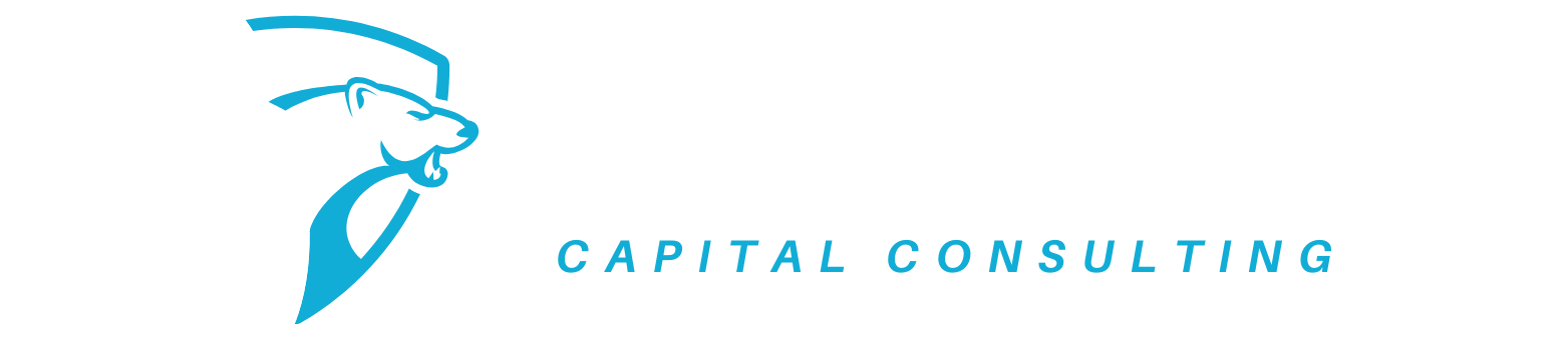Chromeski Capital Consulting logo featuring bull and bear in blue and white shield