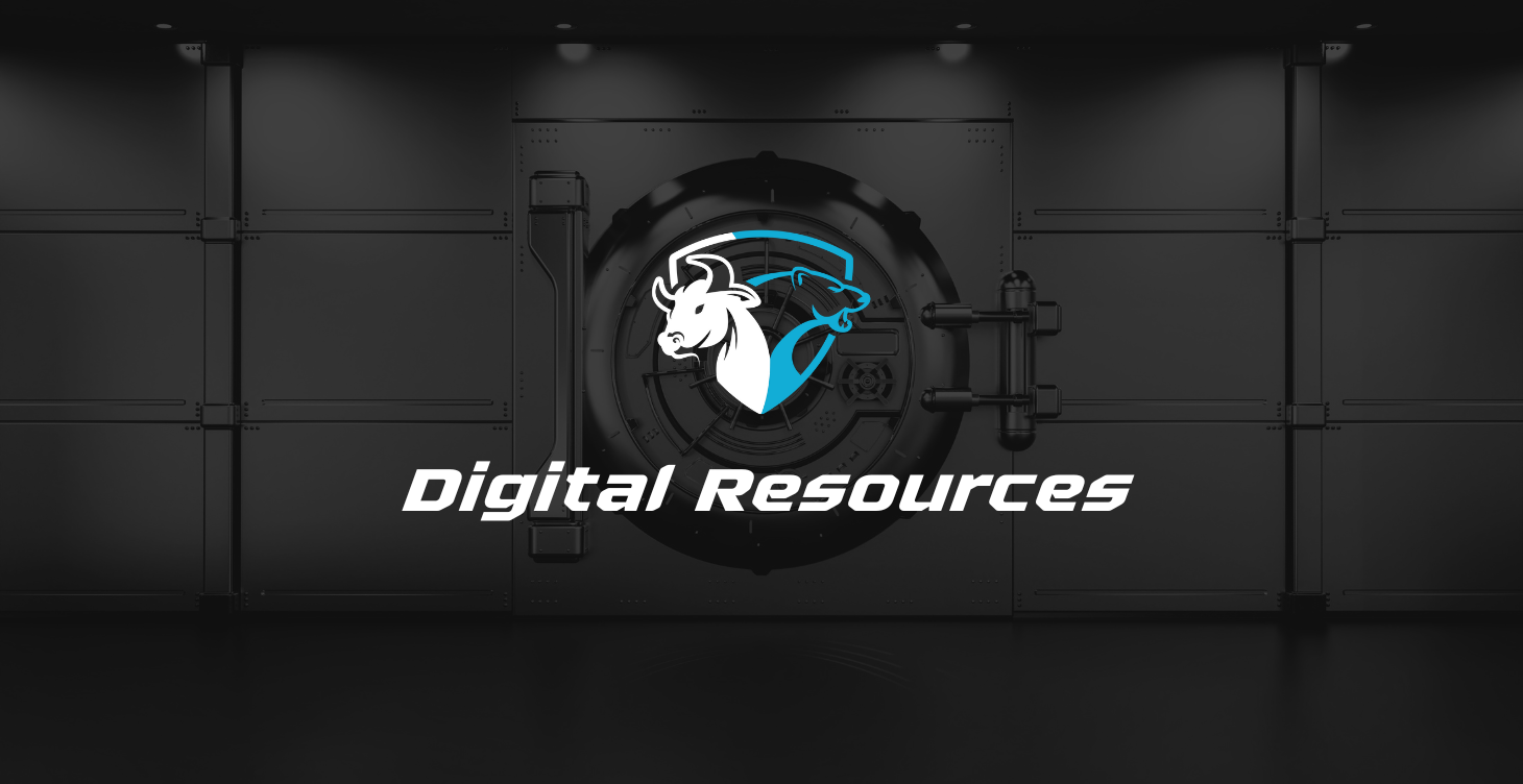 Vault door background with Chromeski Capital logo and Digital Resources text